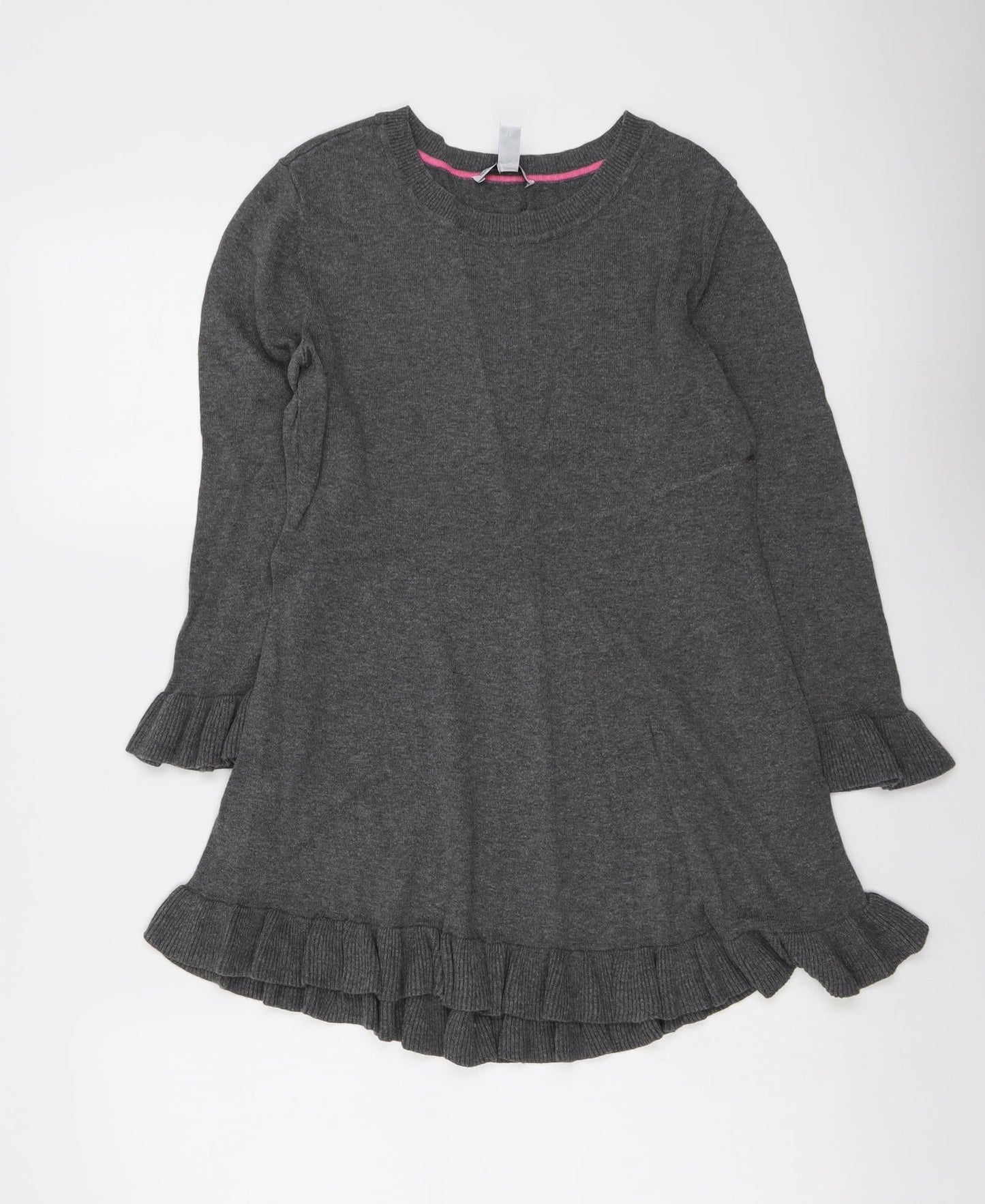 Isaac Mizrah Womens Grey Round Neck Cotton Pullover Jumper Size XS