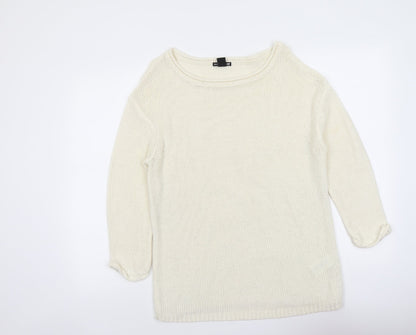 Womens UK Size M H&M Ivory Pullover Jumper