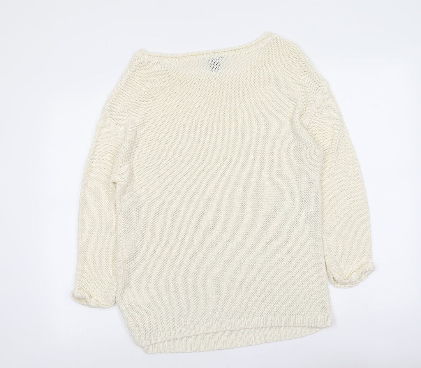 Womens UK Size M H&M Ivory Pullover Jumper