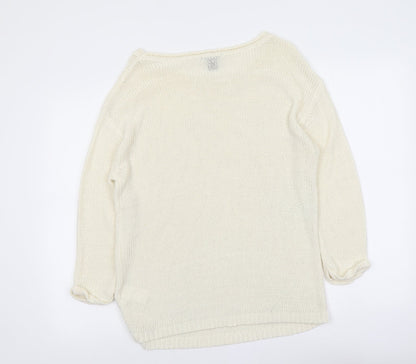 Womens UK Size M H&M Ivory Pullover Jumper