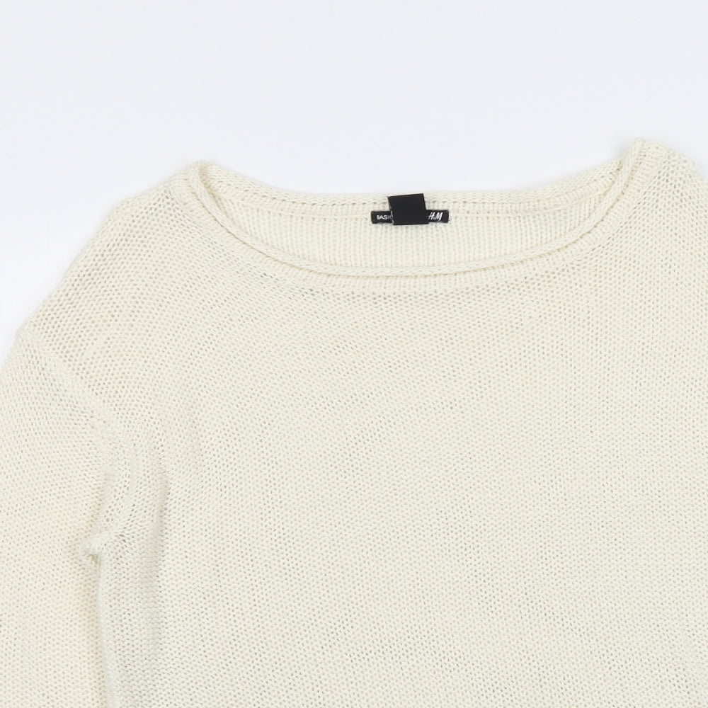 Womens UK Size M H&M Ivory Pullover Jumper