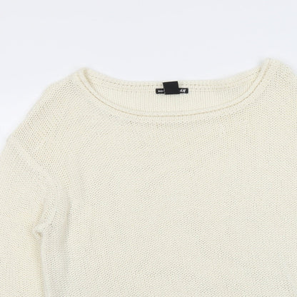 Womens UK Size M H&M Ivory Pullover Jumper