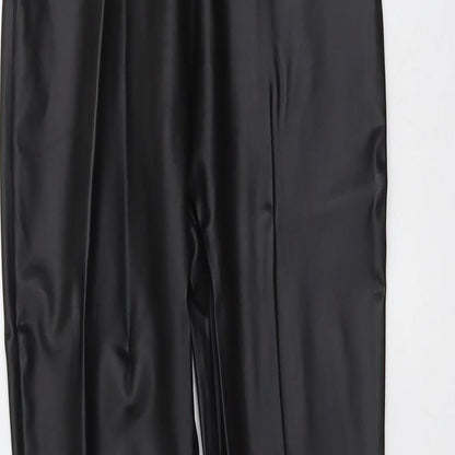 Pull&Bear Womens Black Polyester Chino Leggings Size XS L26 in