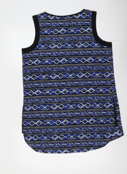 Womens UK Size 14 Papaya Blue Basic Tank