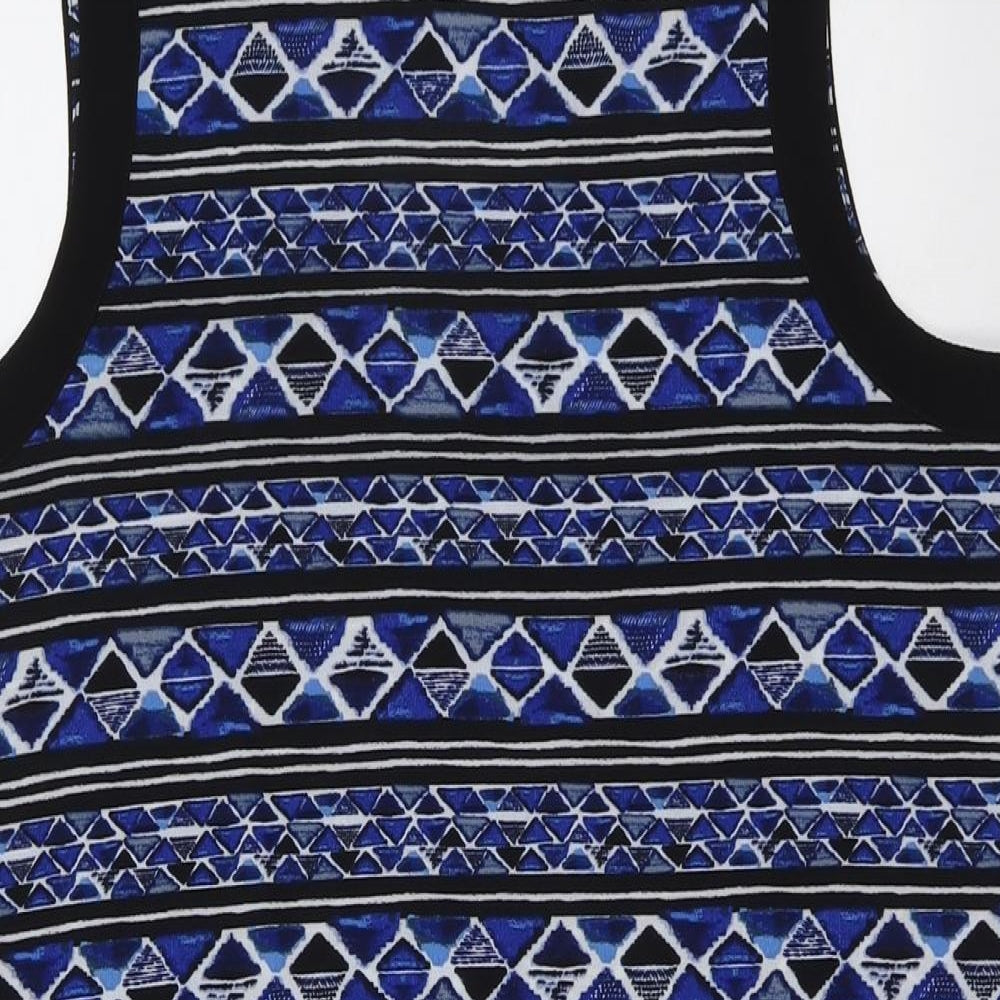 Womens UK Size 14 Papaya Blue Basic Tank