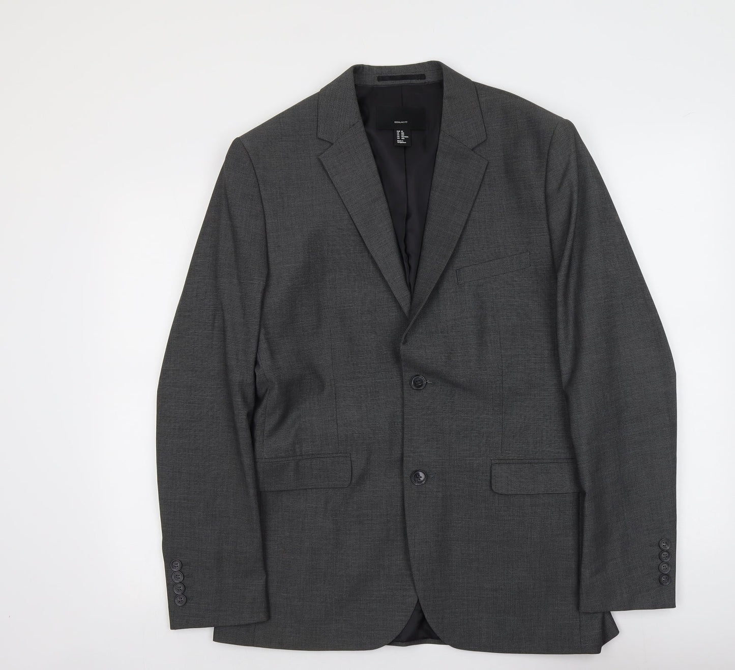 Mens UK Size M H&M Regular Grey Suit Jacket