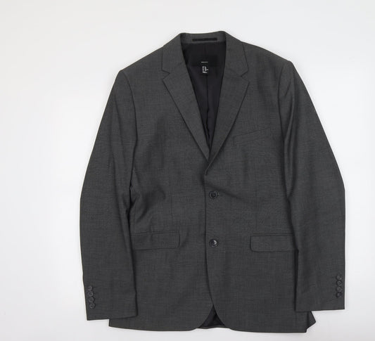 Mens UK Size M H&M Regular Grey Suit Jacket