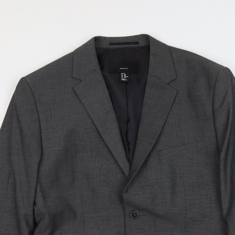 Mens UK Size M H&M Regular Grey Suit Jacket