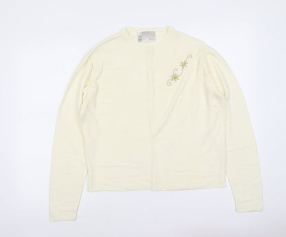 BHS Womens Ivory Round Neck Acrylic Pullover Jumper Size 18