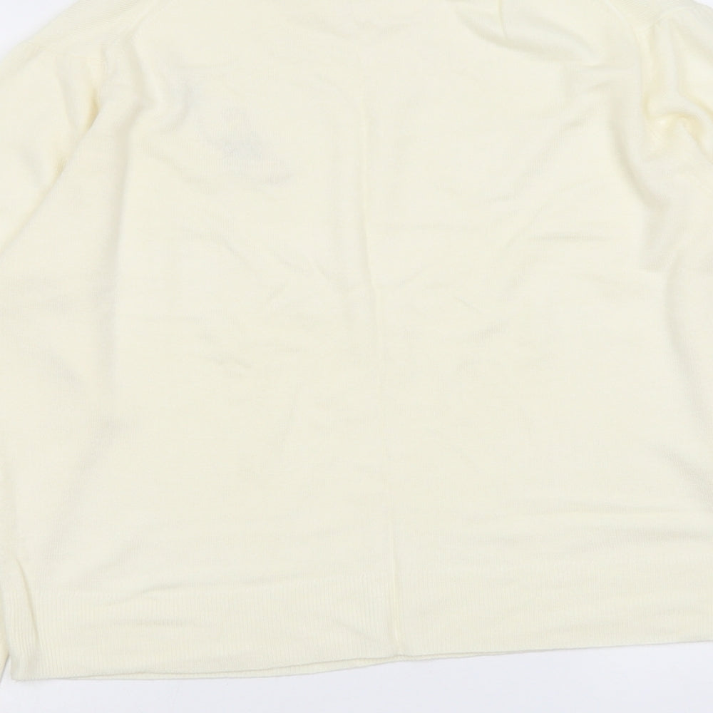 BHS Womens Ivory Round Neck Acrylic Pullover Jumper Size 18