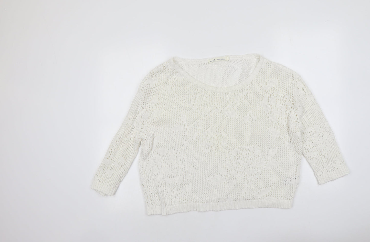 Womens UK Size 8 NEXT Ivory Pullover Jumper