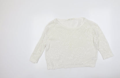Womens UK Size 8 NEXT Ivory Pullover Jumper