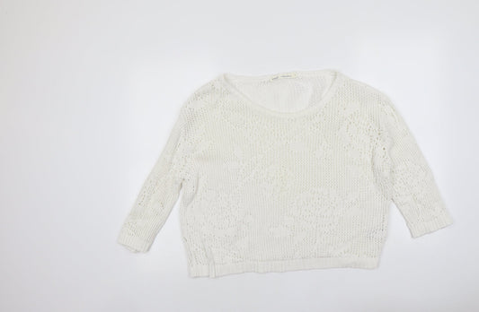 Womens UK Size 8 NEXT Ivory Pullover Jumper