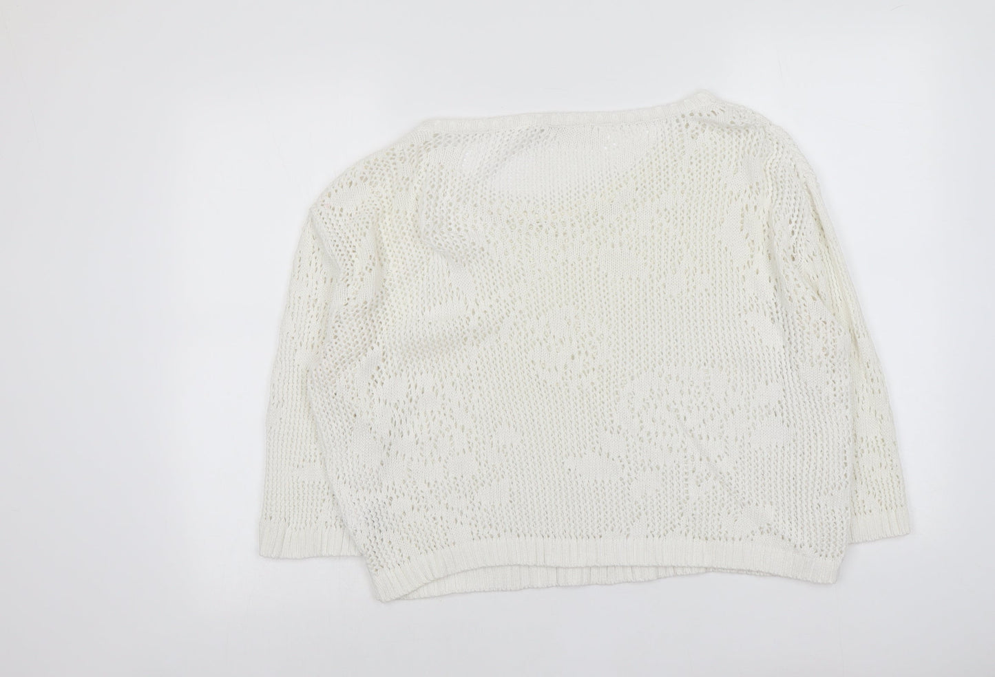 Womens UK Size 8 NEXT Ivory Pullover Jumper