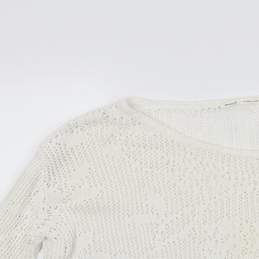 Womens UK Size 8 NEXT Ivory Pullover Jumper