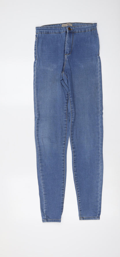 Denim & Co. Womens Blue Cotton Jegging Jeans Size 8 L31 in Regular Button