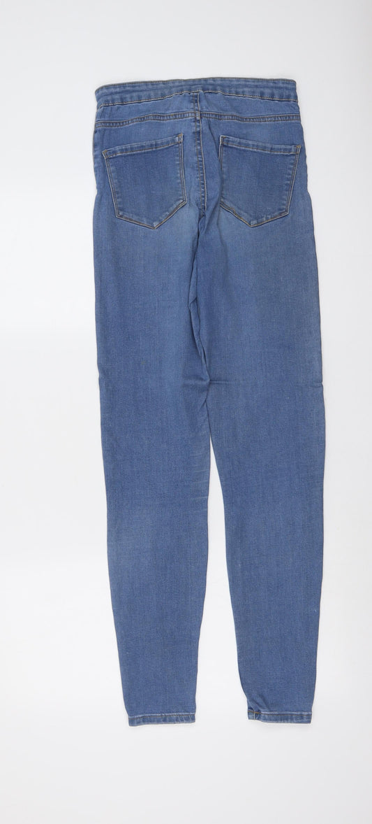 Denim & Co. Womens Blue Cotton Jegging Jeans Size 8 L31 in Regular Button