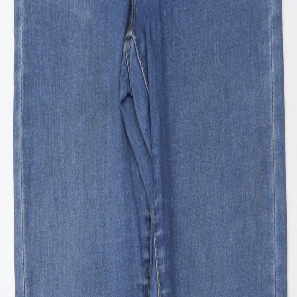 Denim & Co. Womens Blue Cotton Jegging Jeans Size 8 L31 in Regular Button