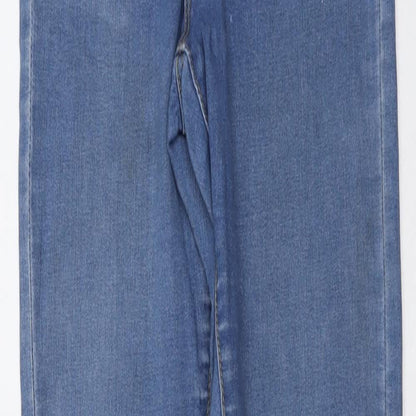 Denim & Co. Womens Blue Cotton Jegging Jeans Size 8 L31 in Regular Button