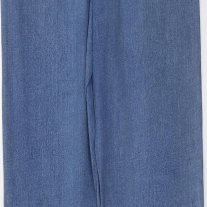 Denim & Co. Womens Blue Cotton Jegging Jeans Size 8 L31 in Regular Button
