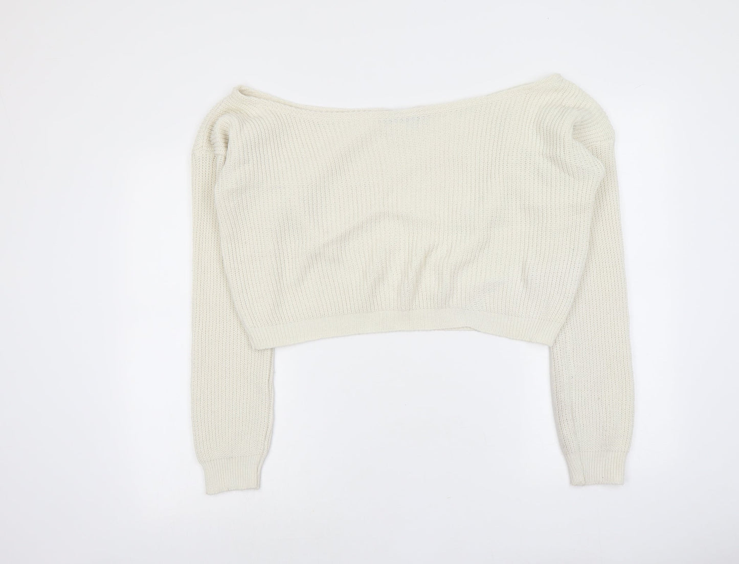 Womens UK Size 10 PRETTYLITTLETHING Ivory Pullover Jumper