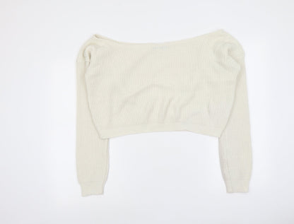 Womens UK Size 10 PRETTYLITTLETHING Ivory Pullover Jumper