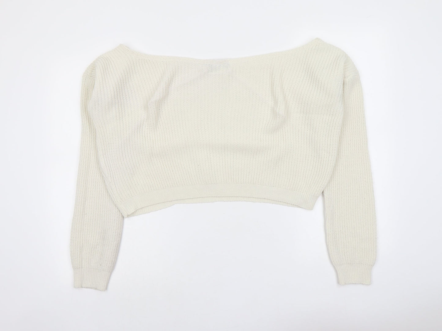 Womens UK Size 10 PRETTYLITTLETHING Ivory Pullover Jumper