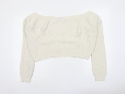 Womens UK Size 10 PRETTYLITTLETHING Ivory Pullover Jumper