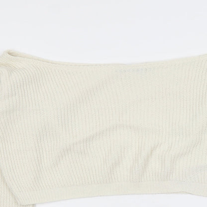 Womens UK Size 10 PRETTYLITTLETHING Ivory Pullover Jumper