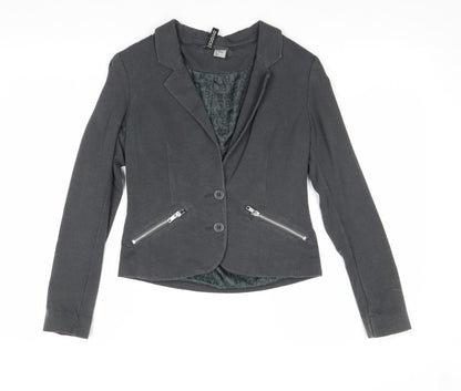 Divided by H&M Womens Grey Jacket Blazer Size 8 Button