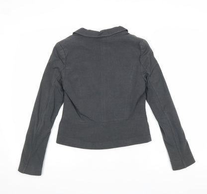 Divided by H&M Womens Grey Jacket Blazer Size 8 Button