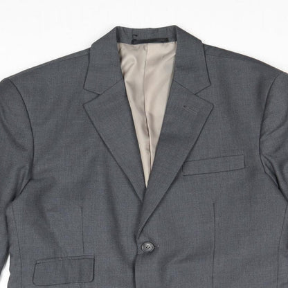 Mens UK Size 36 Preworn Regular Grey Suit Jacket
