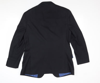 Marks and Spencer Mens Blue Polyester Jacket Suit Jacket Size 42 Regular