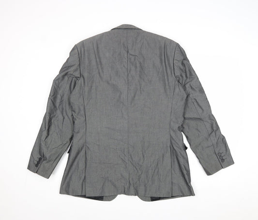Mens UK Size 42 Preworn Regular Grey Suit Jacket