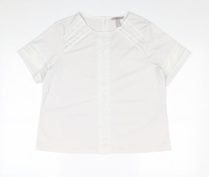Womens UK Size M H&M White Basic Blouse
