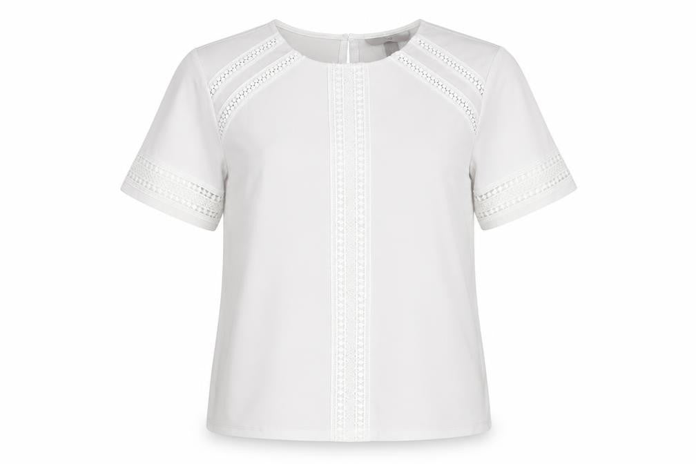 Womens UK Size M H&M White Basic Blouse