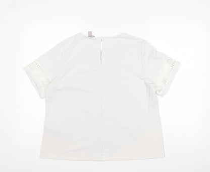 Womens UK Size M H&M White Basic Blouse
