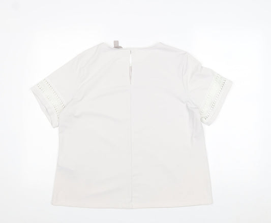 Womens UK Size M H&M White Basic Blouse