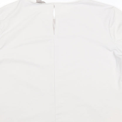 Womens UK Size M H&M White Basic Blouse