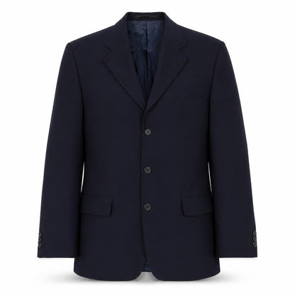 Mens UK Size 40 Woolmark Regular Blue Suit Jacket