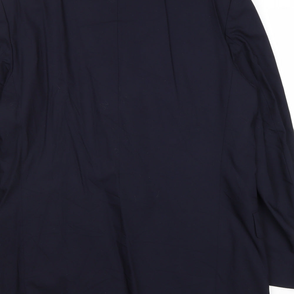 Mens UK Size 40 Woolmark Regular Blue Suit Jacket