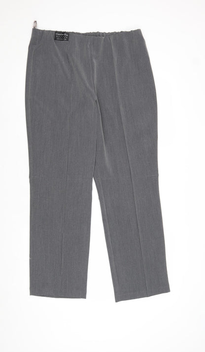 Womens UK Size 14 Vida Vi Regular Fit  Grey Trousers