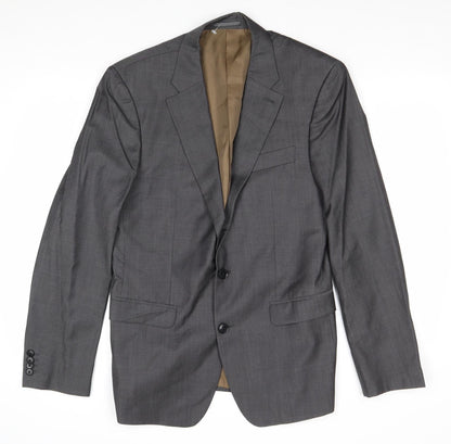 Mens UK Size 40 Woolmark Regular Grey Suit Jacket