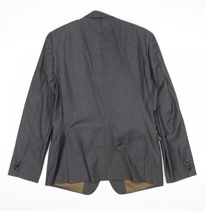 Mens UK Size 40 Woolmark Regular Grey Suit Jacket