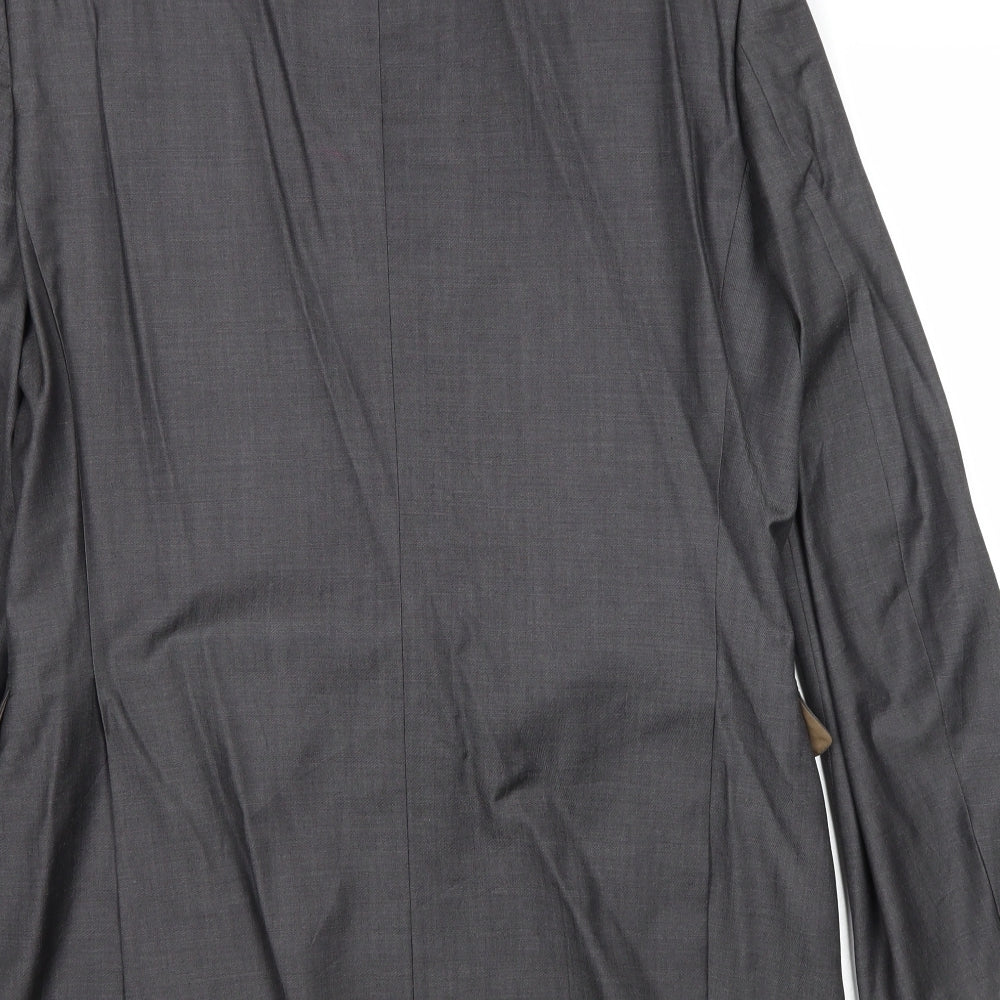 Mens UK Size 40 Woolmark Regular Grey Suit Jacket