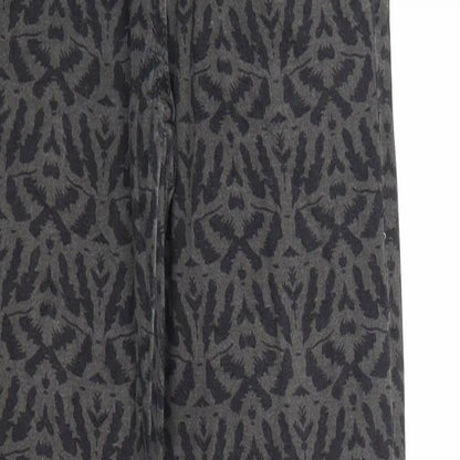 DPAM Girls Grey Geometric Cotton Skinny Jeans Size 12 Years Regular Zip