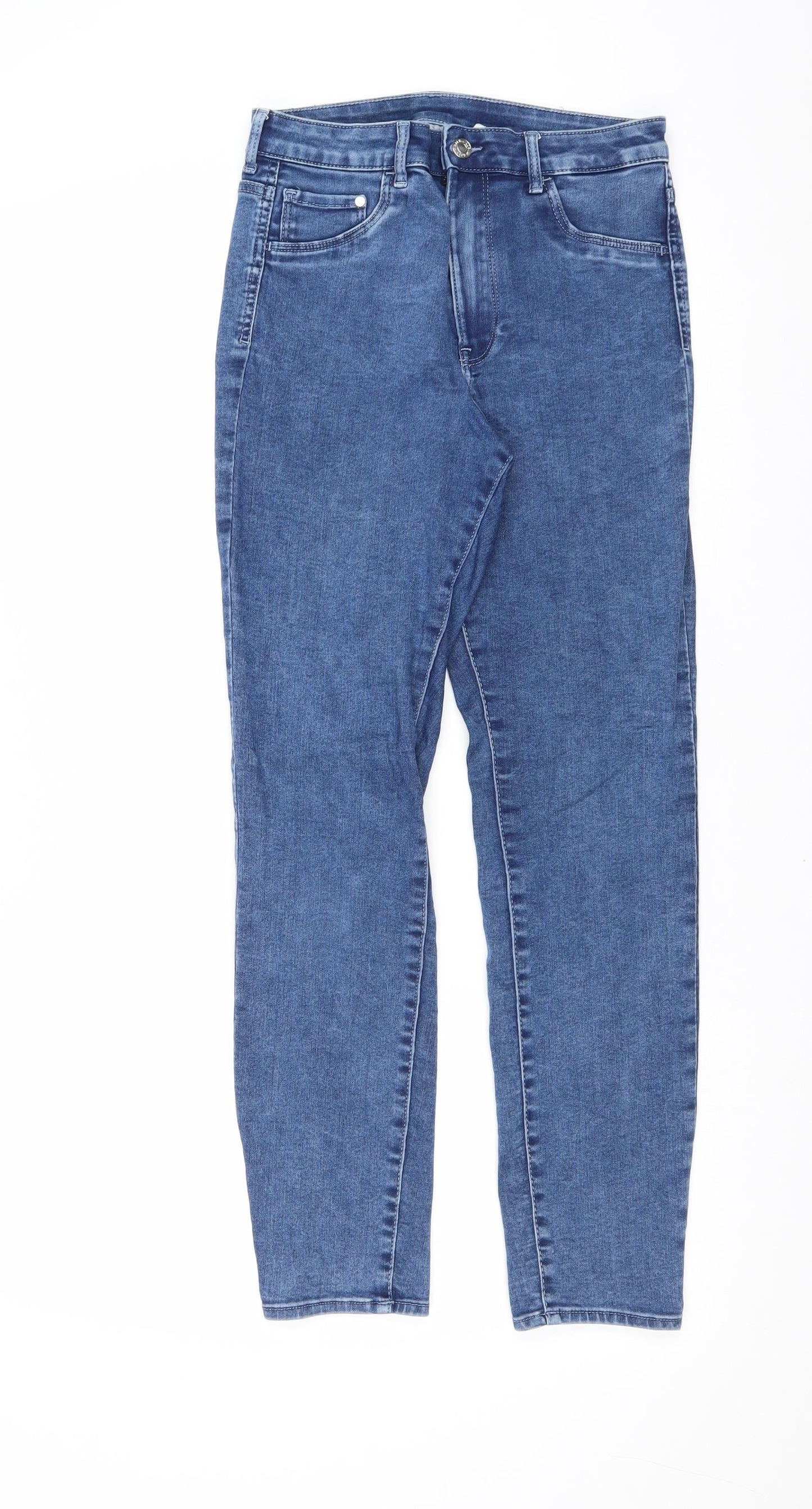 Womens UK Size 28 in H&M Regular Fit Straight Blue Jeans