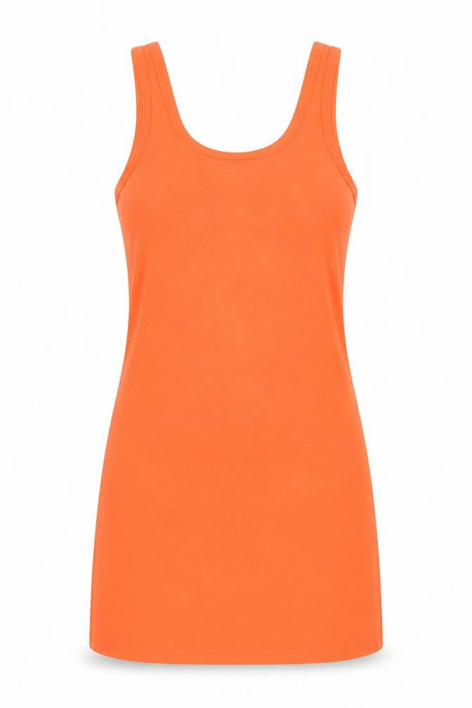 Womens UK Size 8 River Island Orange Basic Tank