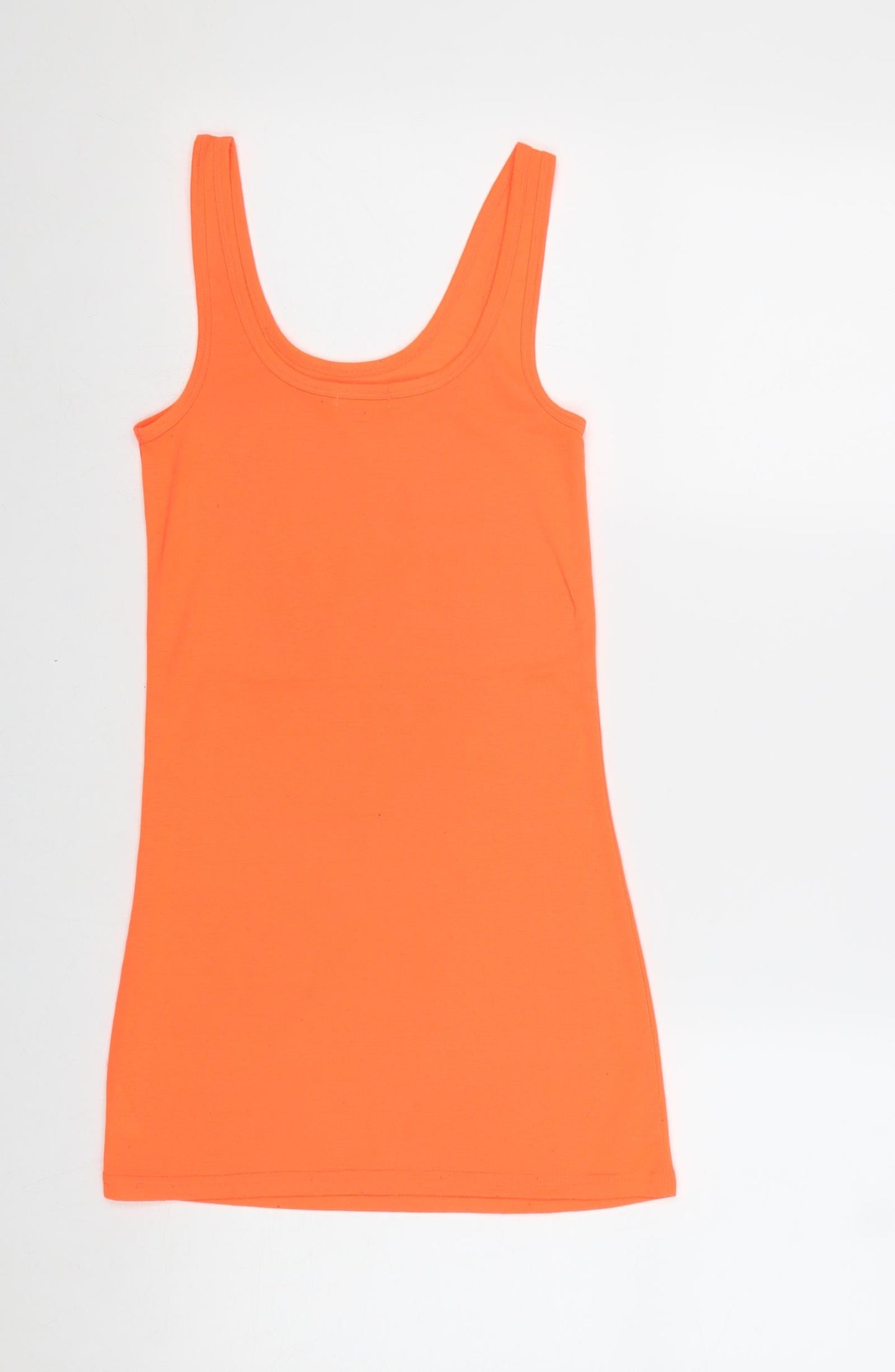 Womens UK Size 8 River Island Orange Basic Tank