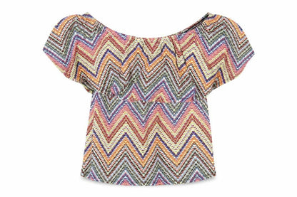 Womens UK Size 4 Atmosphere Multicoloured Basic Blouse